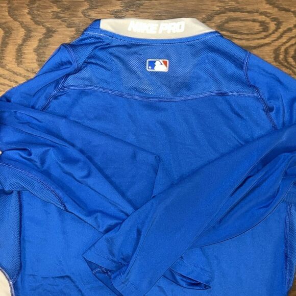 Nike Pro MLB Baseball 3/4 sleeve warm up under shirt Los Angeles Dodgers Royals - Picture 3 of 4